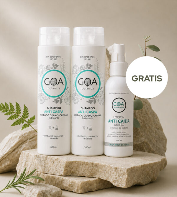 Kit Shampoo Anticaspa x2 y Loción Anticaída (Gratis)